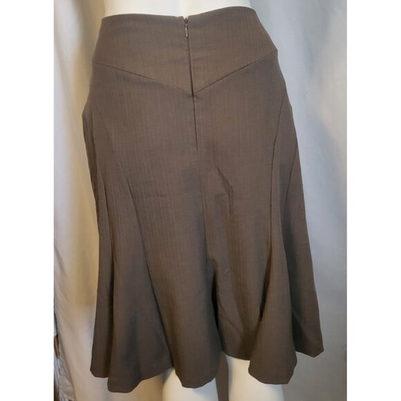 Worthington Fit & Flare Mid Length Skirt Brown & Tans Size 14 Pleated - Picture 4 of 7